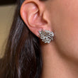 Vintage 4 CT Diamond Platinum Clip-On Earrings 1950s Elegant Leaf Motif Marquise Pear Baguette