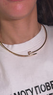 CARTIER Juste un Clou torque Necklace Small Model 18K Yellow Gold - Box, Papers