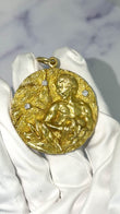 Tiffany & Co. Vintage Diamond Aquarius Zodiac Pendant 18K Yellow Gold Italy