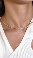 Vintage Natural Diamond Necklace 3 CT VS 17K Yellow Gold 15.85 Inches