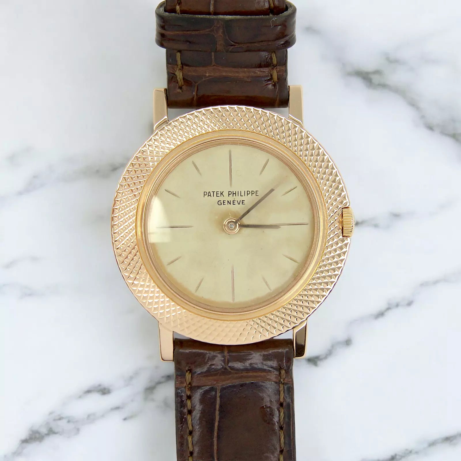 Patek Phillipe Vintage Calatrava Art Deco 18K Rose Gold Manual Winding Ref 2594 