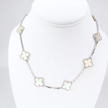 Van Cleef & Arpels Alhambra Necklace 10 Motifs Mother of Pearl Box Bill Of Sale 