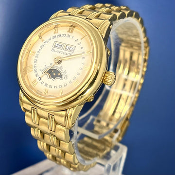 Blancpain Villeret Moonphase Ladies 18k Yellow Gold 26 Moonphase Calendar Watch 