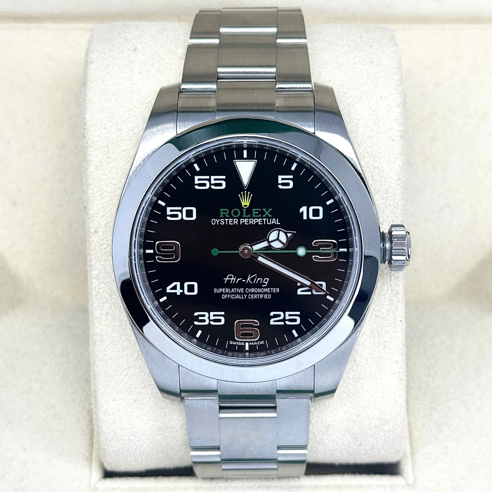 Rolex Air King 40mm MINT BOX PAPERS Black Dial Stainless Steel 2017 Oyster 