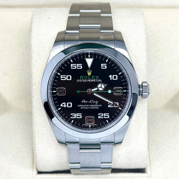 Rolex Air King 40mm MINT BOX PAPERS Black Dial Stainless Steel 2017 Oyster 