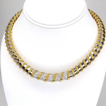 ROBERTO COIN NABUCCO Two-Tone Diamond 1.80CT Necklace 16" Inches 18K Yellow Gold 