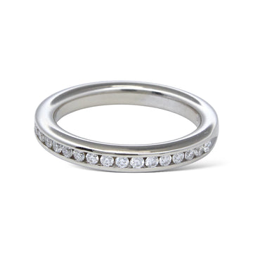 Anniversary Band Diamond 0.50 CT Round Brilliant Cut 14K White Gold Ring 