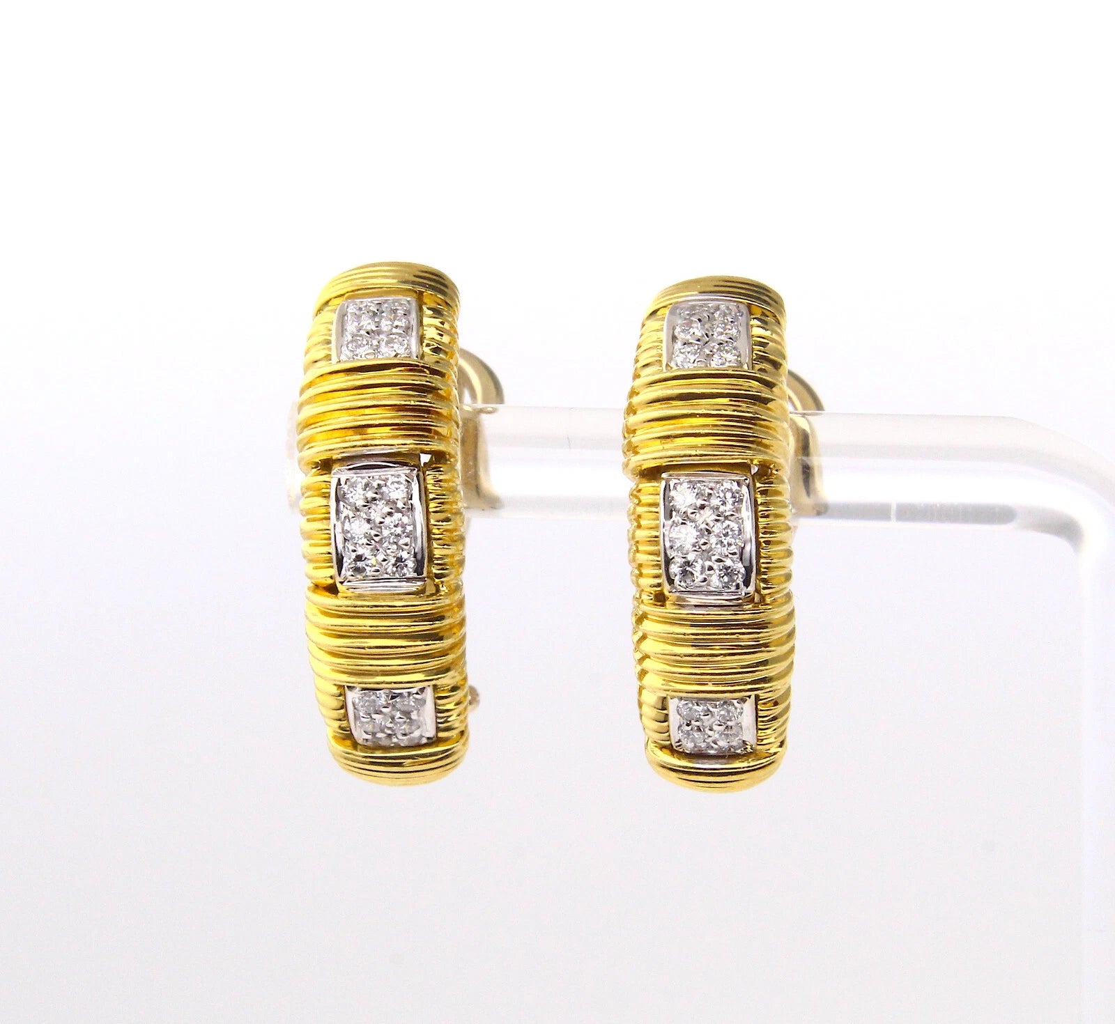 ROBERTO COIN Appassionata Diamond Earrings 18K Yellow Gold 
