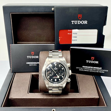 Tudor Black Bay Heritage Chronograph Date 41 mm Stainless Steel BOX PAPERS Watch 