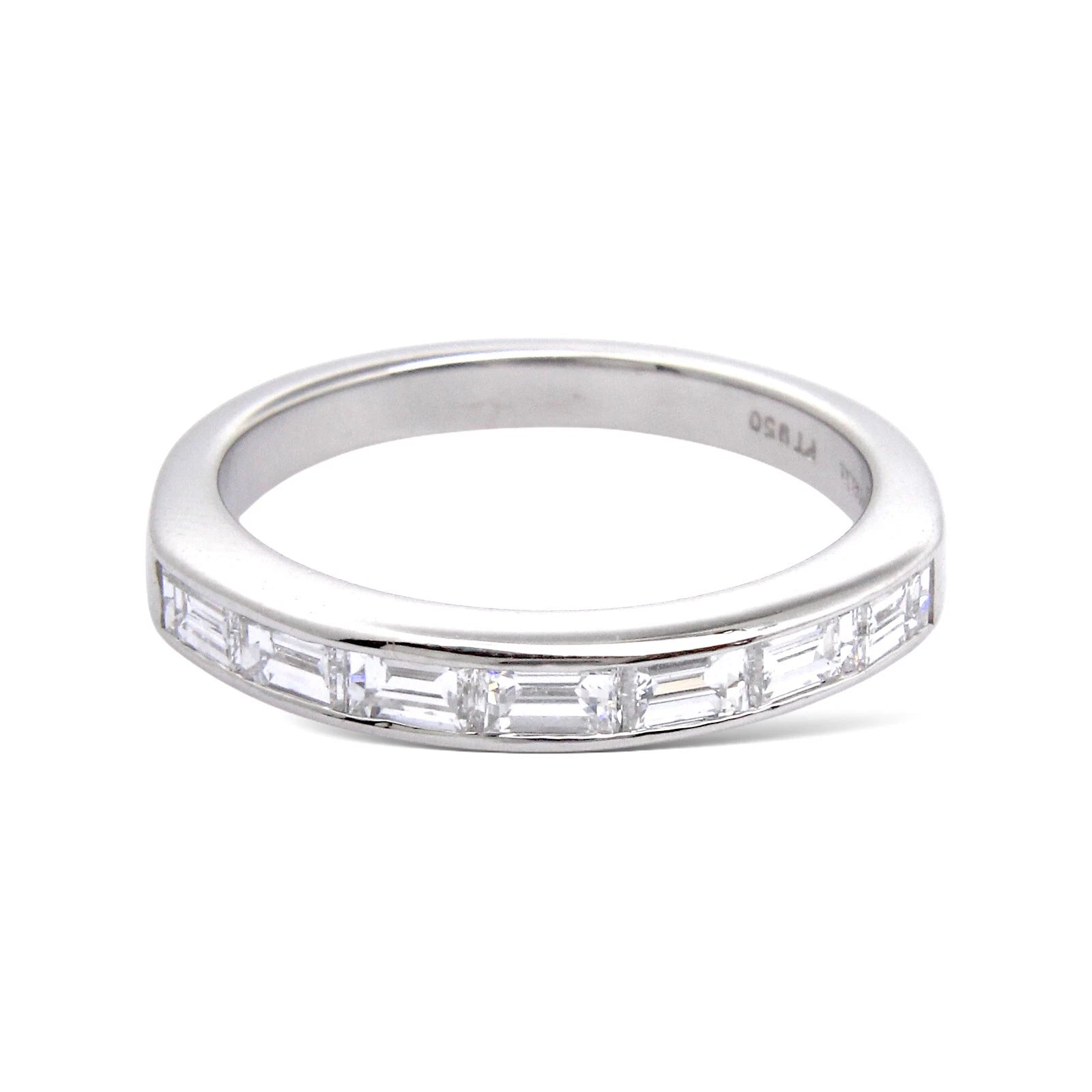 TIFFANY AND CO Diamond Band 0.35 CT Natural Baguette Cut Platinum Ring 